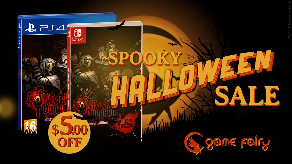 gamefairy_io's tweet image. Are you prepared for the darkest dungeons?!? Grab your copy of #DarkestDungeon for your #NintendoSwitch (bit.ly/2Ax8Ezp) or #PS4 (bit.ly/2qh7K4c) at $5 off till November 4th during our #Halloween Sale! #TrickOrTreat #GameFairyExclusive