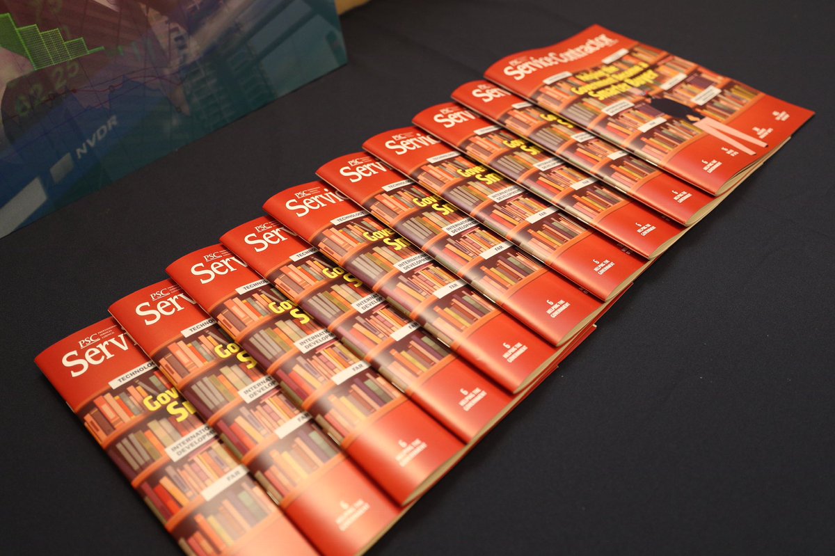 PSCSpeaks's tweet photo. VISION ATTENDEES: Be sure to grab a copy of PSCβs Fall 2018 Service Contractor magazine! It features articles on helping the government become a smarter buyer by @CBZ, @BoonGroup @CGI_USFederal, @ASIGovernment @Delta_Resources, @BoozAllen, @QEDgroup #USfalcon & more! #PSCvision18 https://t.co/zUJYtqLiVU