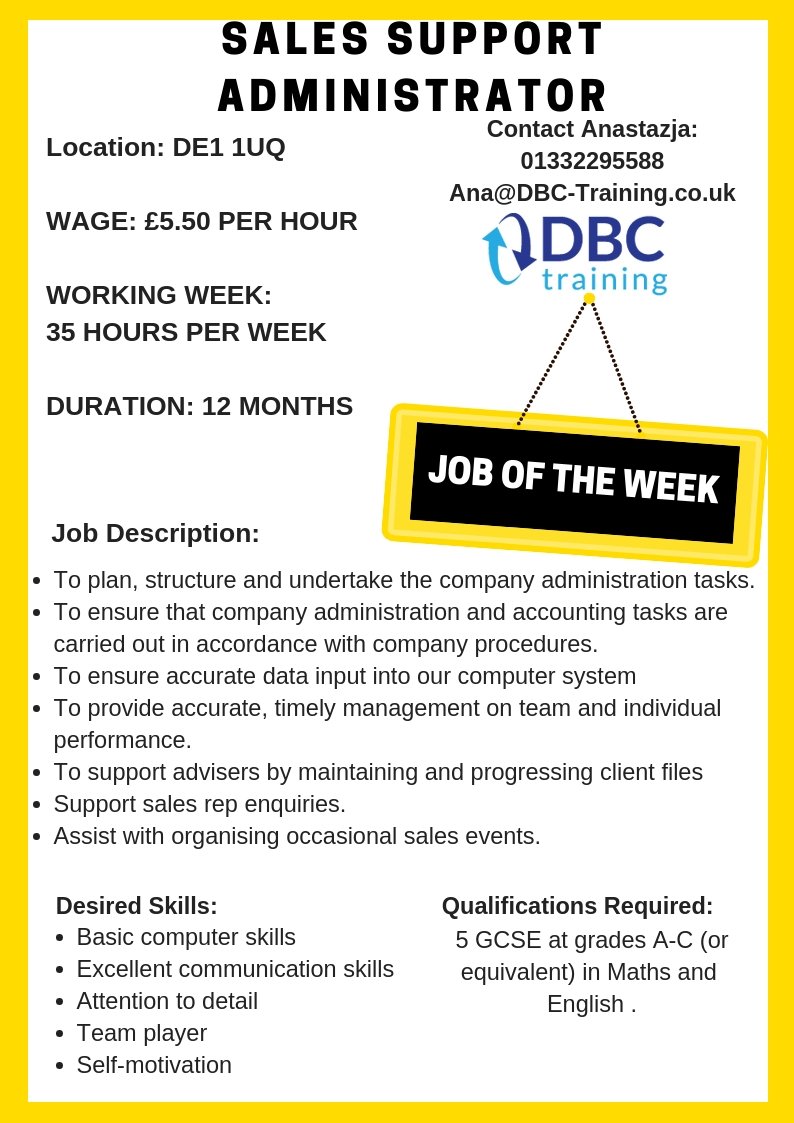 Derbybusco's tweet photo. You don't want to miss out on this one 😲 This weeks #JobOfTheWeek is perfect for anyone looking at #Apprenticeships in #Derby 👀 If you have the desired skills and want to launch your career, please get in touch 📞😀#ThinkApprentice #DreamBig #WorkHard https://t.co/VWeOg3699H