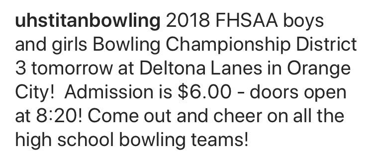 Come out and support the High School bowlers