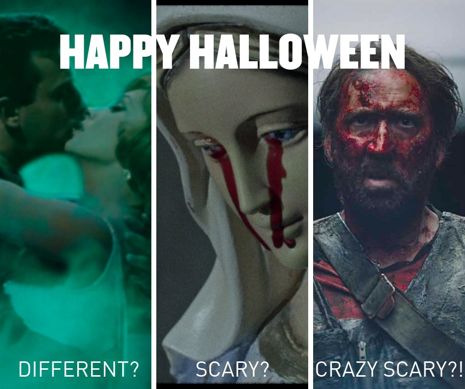 QFTBelfast's tweet photo. Looking for something different, scary...crazy scary?! Check out our Halloween treats:
#QFT50's The Green Fog - tonight 21.00
https://t.co/bsn0LzEBub
Nic Cage unhinged in Mandy - tonight 18.00
https://t.co/hG9tYW8zcI
The Devil's Doorway - Halloween 21.30
https://t.co/6bdQKGPOtr https://t.co/WroVC8av81