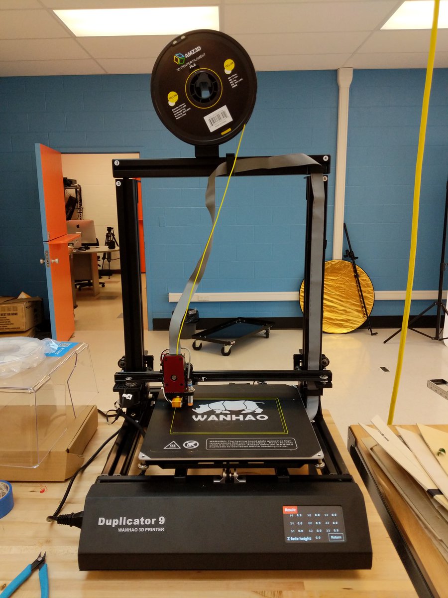FHS_Innovation's tweet photo. And 35 hours later this print will be done... hopefully! Environmental Science project at Fredericton High School. @WANHAO3DP @AMZ3D https://t.co/AUG1VKIQKQ