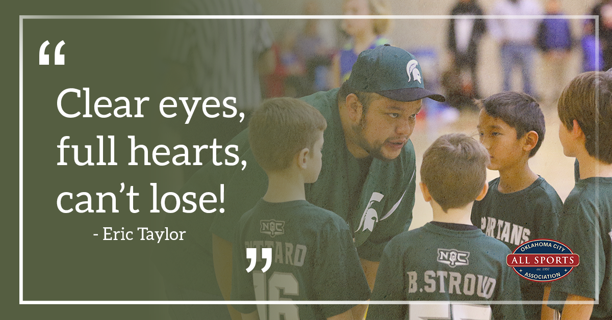 Here is a little motivation for your Monday! "Clear eyes, full hearts, can't lose!" - Eric Taylor