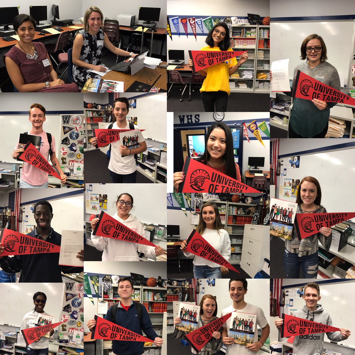 WhartonCCC's tweet photo. Congrats to our seniors that participated in our Wharton HS UT Instant Decision Day and got accepted today! ⁦@UofTampa⁩ #WeAreWharton #WHSClass2019 https://t.co/ArAcg3L4Lm