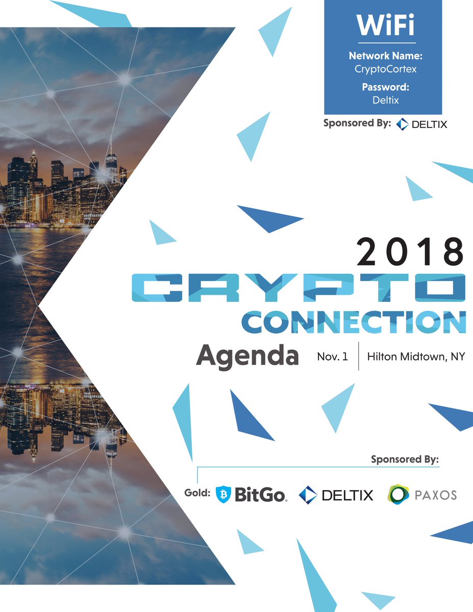 DeltixCrypto's tweet photo. THURSDAY, NOVEMBER 1. Come see Deltix CEO Ilya Gorelik's ARMCHAIR DISCUSSION at Crypto Connection 2018! "Closing the Technology Gaps: Practical Lessons Learned from Bridging the Buy and Sell Side in Crypto Markets" with @TABBGroup's Monica Summerville https://t.co/RI60xmi0yD