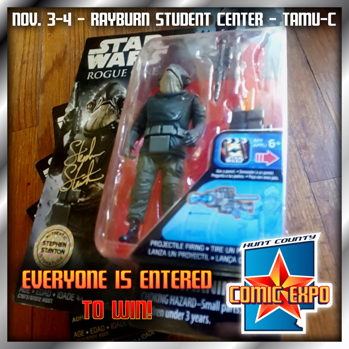 EVERYONE who purchases either a ONE DAY or WEEKEND pass to #HCCE2018 will be entered to win one of these awesome Admiral Raddus action figures, signed by <a href="/Stephen_Stanton/">Stephen Stanton</a>, himself! These are extremely rare, and feature Stephen's personal holographic "Authentic Signature" sticker!