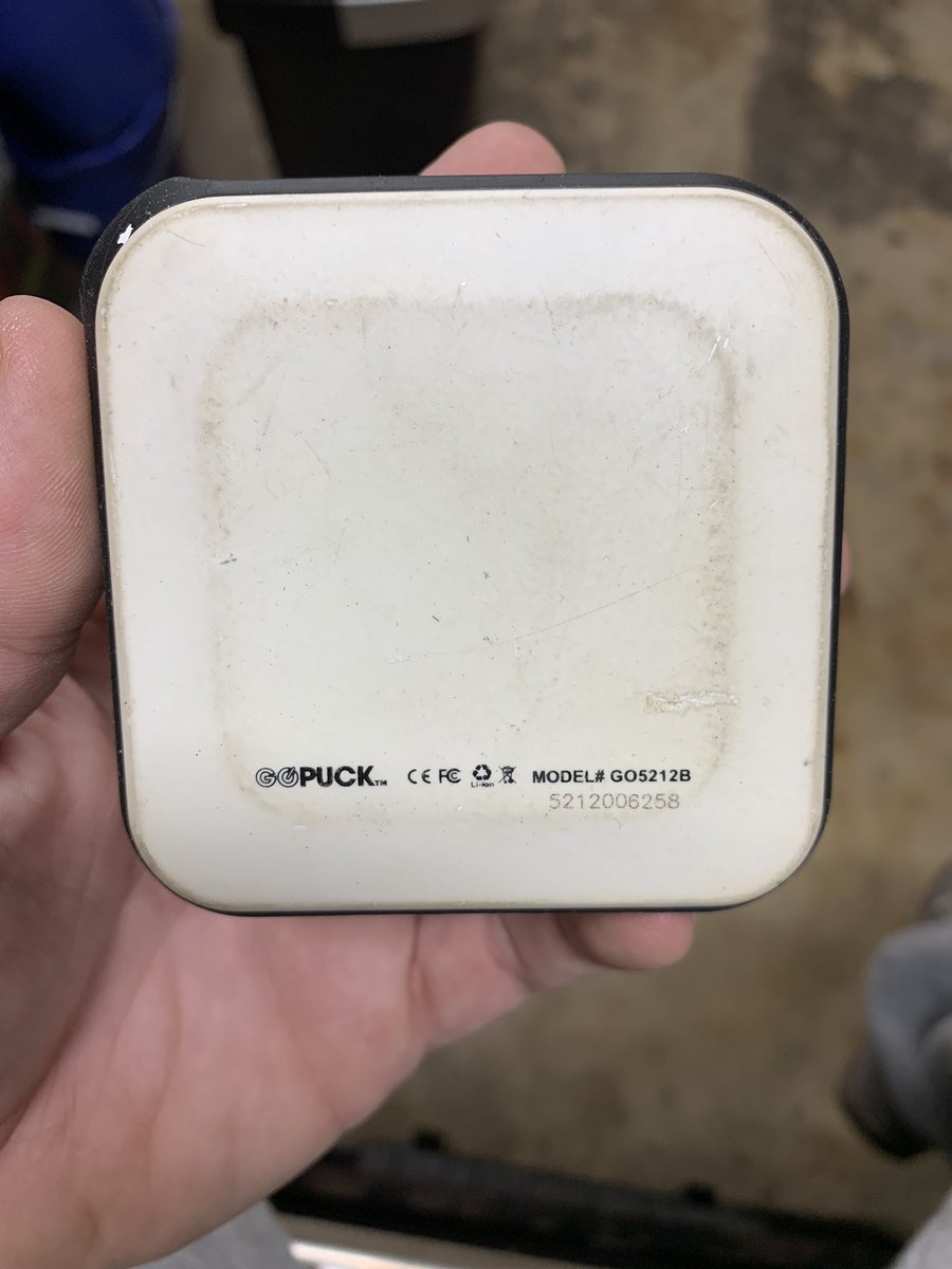 WannerC's tweet photo. @gopuck this guy has seen a lot and is still going strong after 6 years of being beatin up. Thank you for an awesome product that I bought in a pinch at the Rolex 24. https://t.co/MsrDvGuWI9