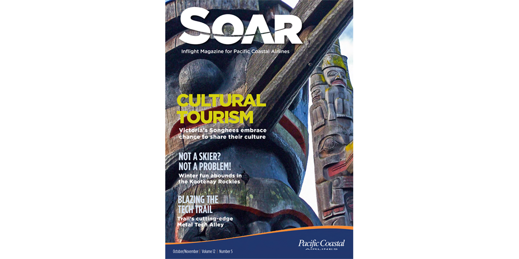 PacificCoastal's tweet photo. The new Soar is out! Not a skier? No problem! Cultural tourism, and more here...bit.ly/2GRDkw2 https://t.co/phHiPxNLpb