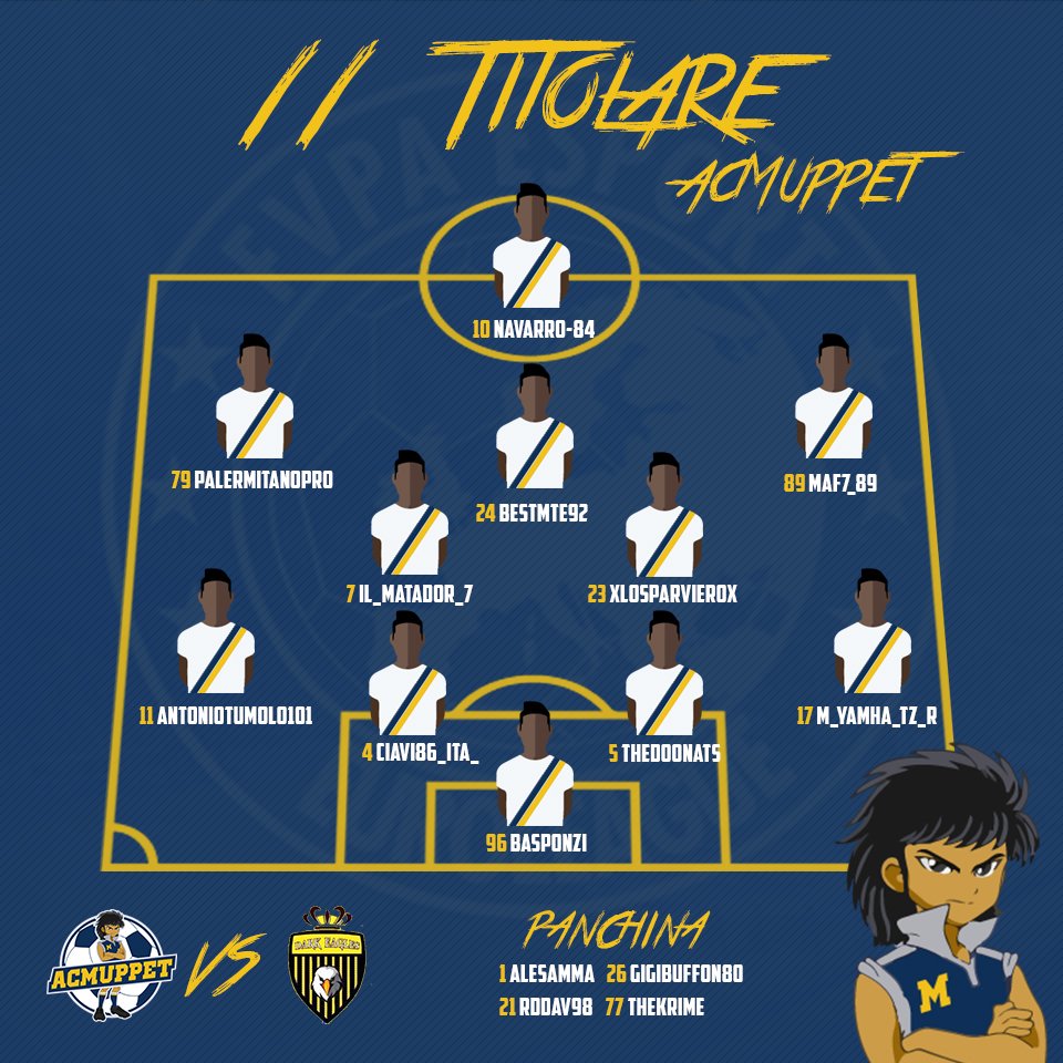 ACMuppet's tweet photo. #FormazioneUfficiale
Ecco la prima formazione ufficiale #europea che scenderà in campo in @FVPAeSport , per #FVPAEsportEuroleague2 
#GoACMuppet https://t.co/qJDuZQkGqD