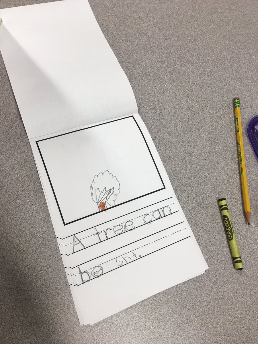 We are now using what we learned in science to write pattern books about what trees can be! #DolsenThinkers