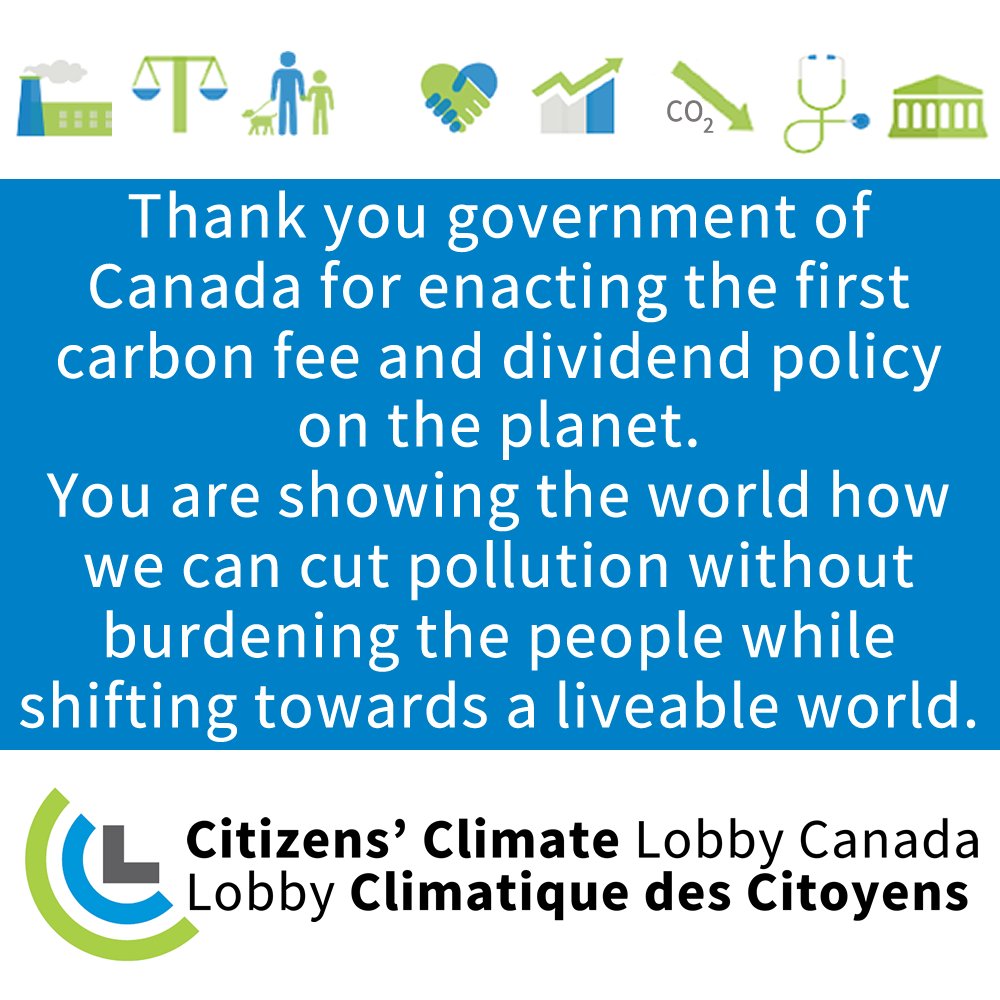 CitizensLobbyCa's tweet photo. GRATITUDE for Canada's carbon pricing policy. It is an example to the world. Climate change is real, dangerous &amp; we must cut emissions. Most economists agree carbon pricing most efficient way reduce GHGs.  IPCC, Noble Prize &amp; this 2018 in-depth analysis: https://t.co/PJ0dwX0niE https://t.co/u8WhDRbJRQ