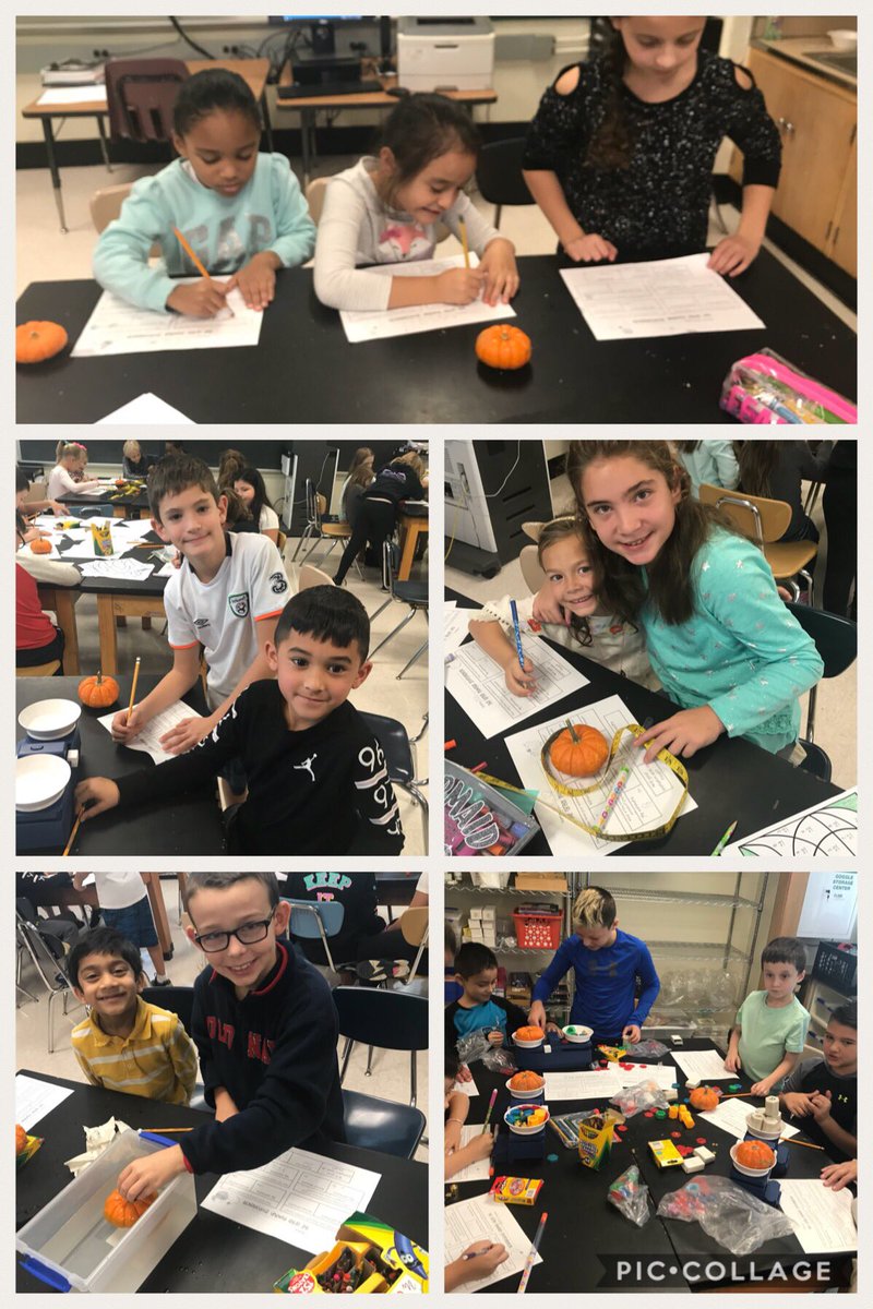 Mrs.Ryan’s fourth grade class works with us to complete a pumpkin investigation! <a href="/NSE_Dalers/">NSE_Dalers</a> @KristeCummings