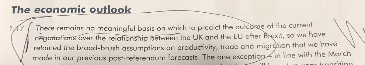 Because of Brexit uncertainties, this budget based on forecasts that are only a bit more reliable than holding up a wet finger in the wind #budget18