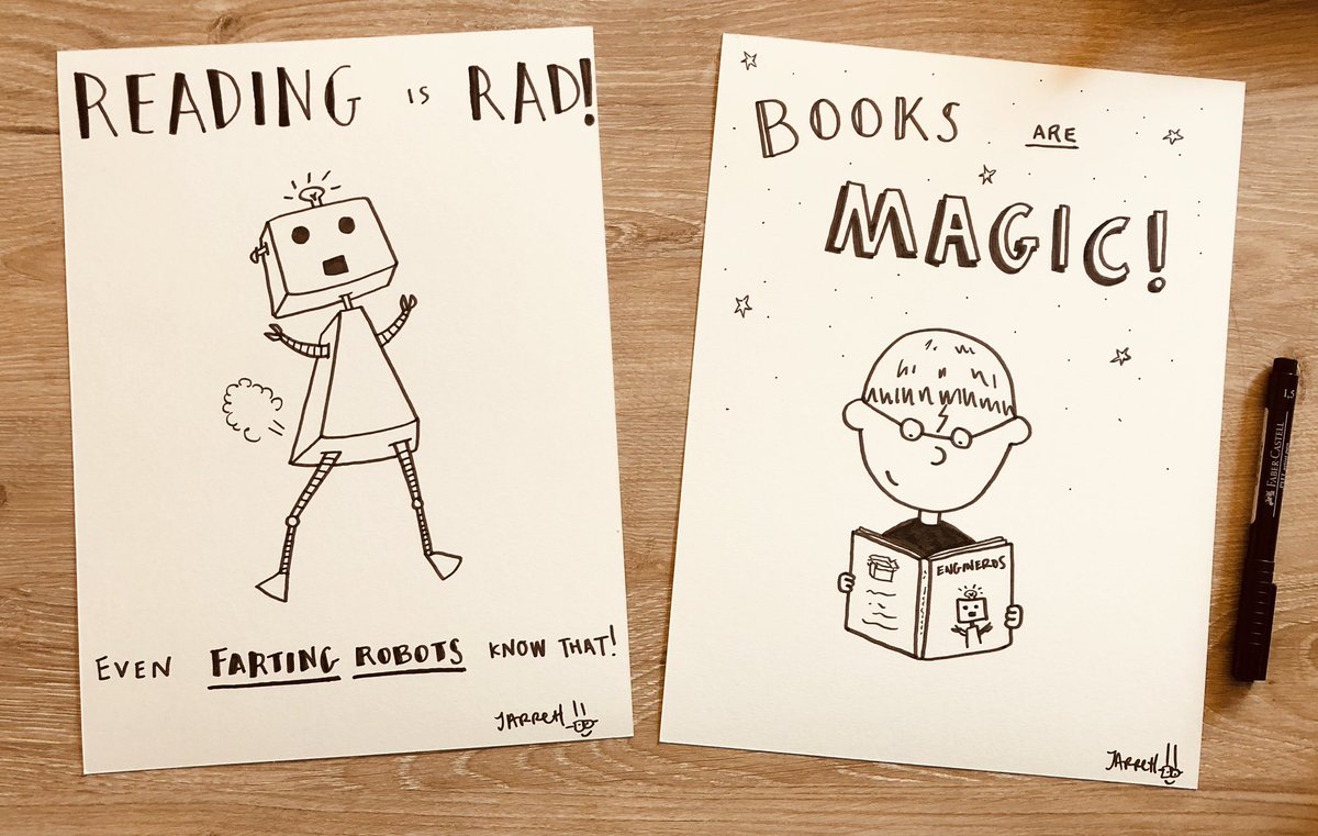 Want these drawings for your classroom or library? RT/F to enter to win them, and I’ll randomly select a winner this week! 📚🤖📚🧙‍♂️📚