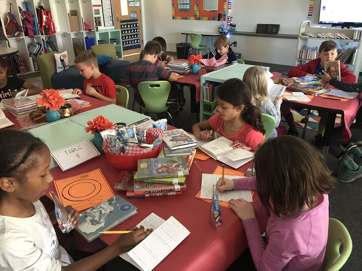 MrsVaughan3's tweet photo. A successful (and delicious) Book Tasting today. Thank you @ma_ramsey for pulling so many great options in the efforts of creating readers! #owlsome https://t.co/il4VQT1MEu