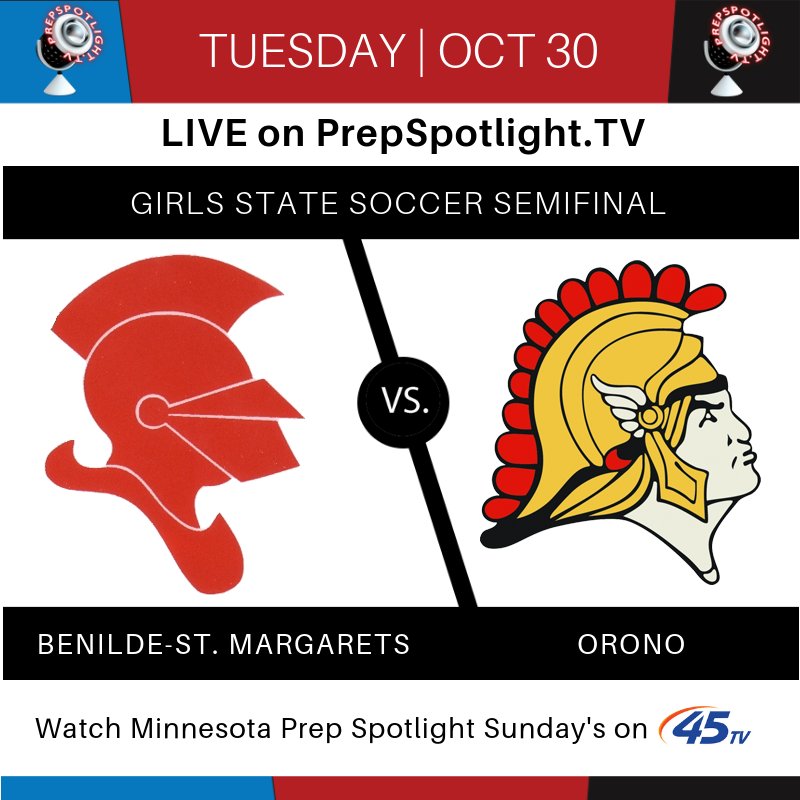 NSPNminnesota's tweet photo. CLASS A Girls State Soccer Semifinal -BENILDE-ST MARGARETS vs ORONO will be streamed LIVE on https://t.co/jpyRJehrVx 📱📶 Tune in Tuesday at 2PM for play by play action in HD for Free!
Spread the word to fans who can't attend the game! #MSHSL https://t.co/KV0a9uvoed