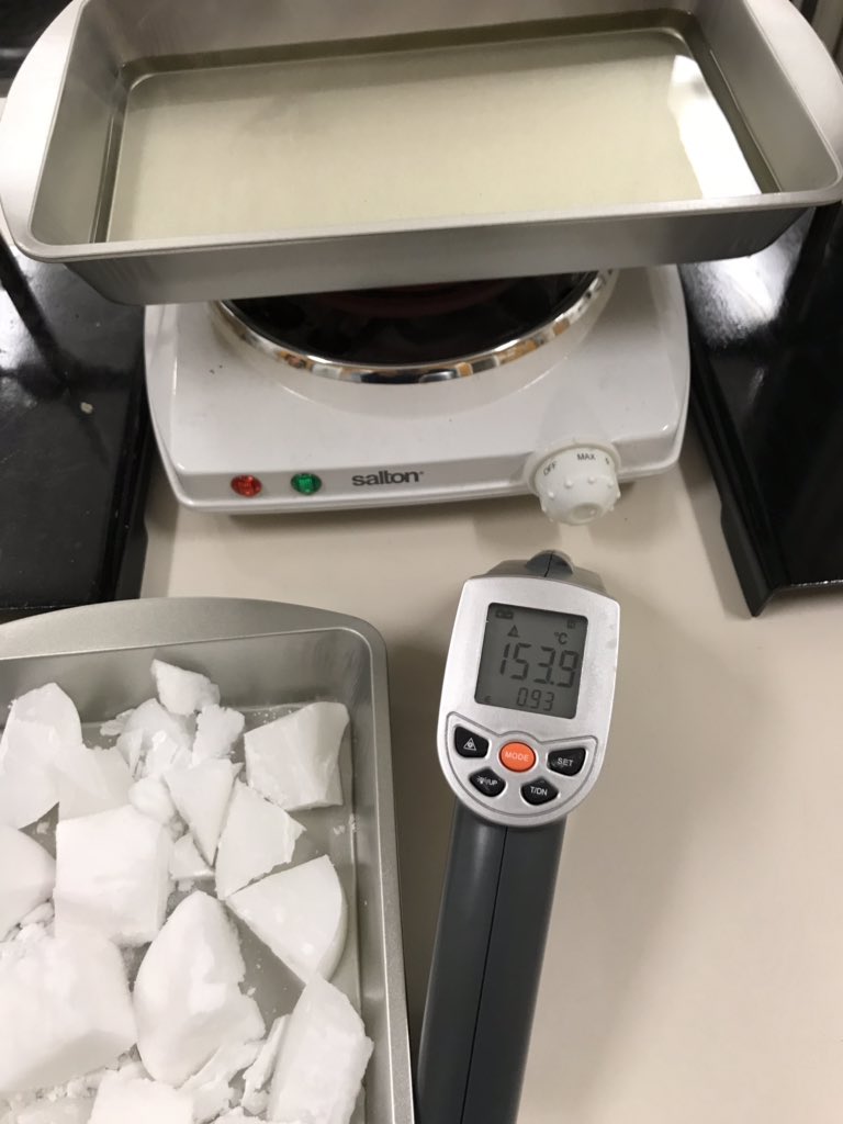 It would take you 12.17 minutes to melt two candle wax <a href="/153/">153</a>.9 degrees celsius to make one dissecting pan