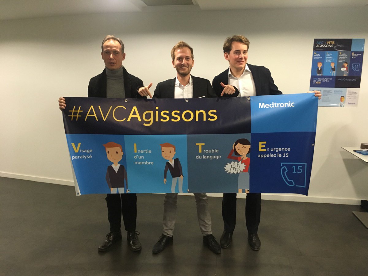 BasileGorin's tweet photo. En cette journée mondiale de l’#AVC, comme d’ailleurs tous les autres jours de l’année, apprenons les bons réflexes pour réagir #VITE et éviter le pire.
L’équipe Affaires Publiques et l’ensemble de @MedtronicFR s’engage, et vous?
C’est aussi ça, être acteur de santé! #AVCAgissons https://t.co/3fZQQGWeSH
