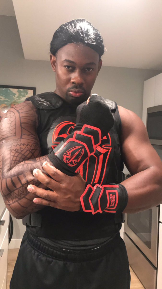 FrankMatande's tweet photo. Paying homage to “the Big Dog” @wwe superstar @WWERomanReigns this #Halloween. Get well soon, brother! #RomanReigns #wwe #ThankYouRoman https://t.co/6NWQO4YDD5