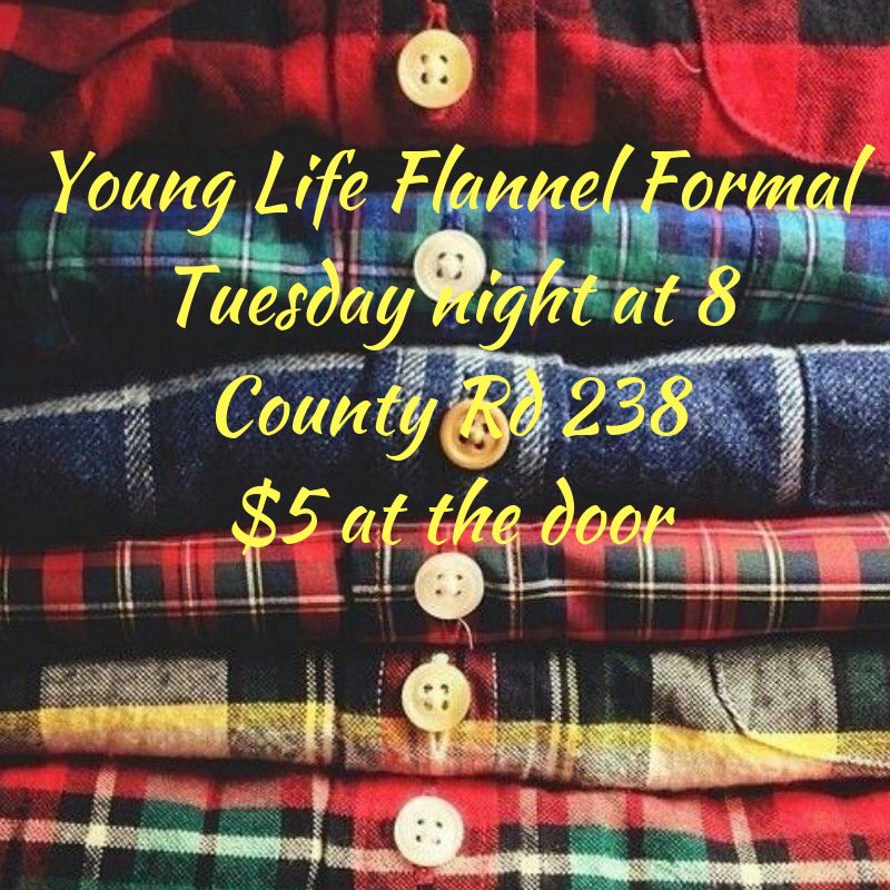 YLOleMiss's tweet photo. Tomorrow night! You don’t want to miss our first Flannel Formal! https://t.co/6qB9mvsEk9