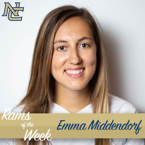 ncurams's tweet photo. #Congrats to this week's #RamsOfTheWeek

Emma Middendorf: Finished her final contest as a Ram with 19 kills in a big win on Saturday.

Micah Filer: Finished 5th place at the #UMACChamp earning All-Conference Honors

#LETSGORAMS #theHERD🐏 https://t.co/2UH3SQAnvJ