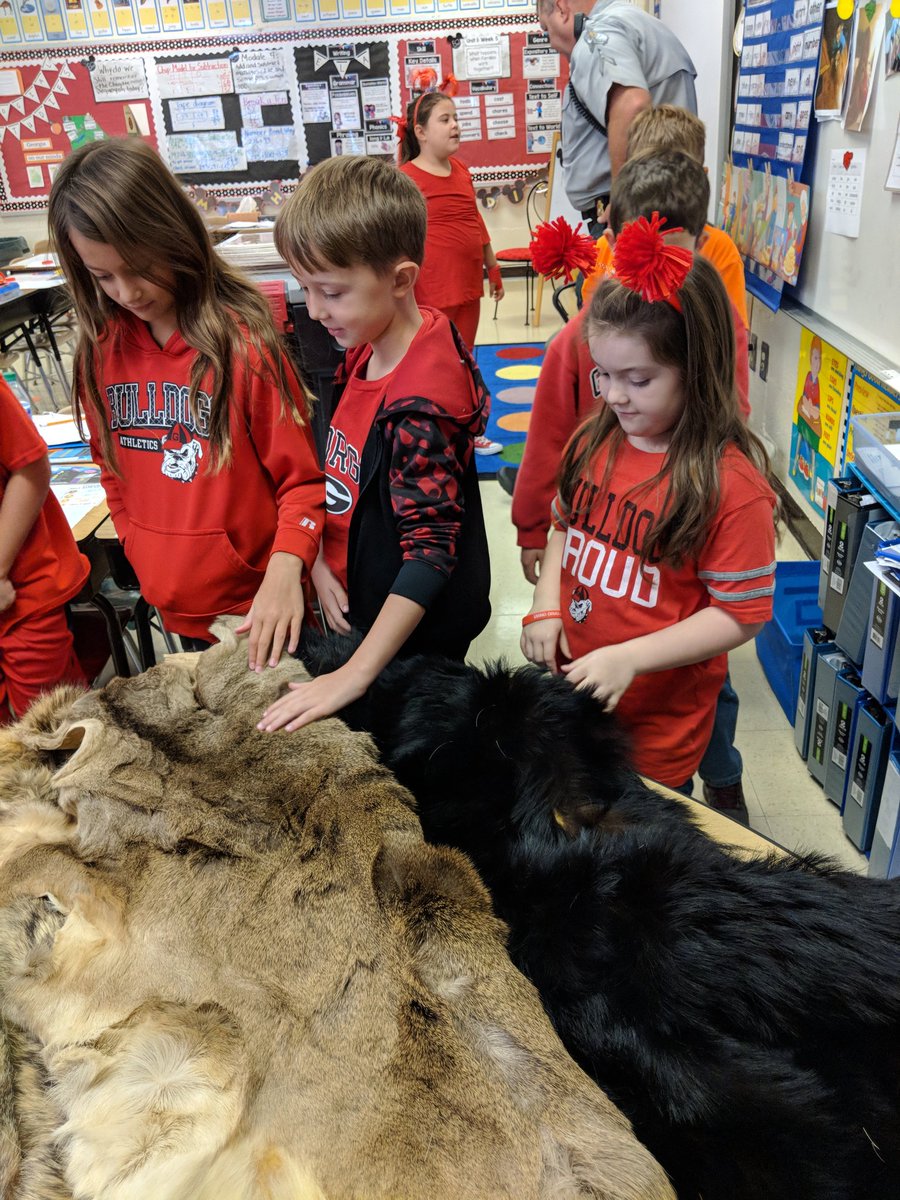 Today we learned about animals native to Georgia  from Officer Cunningham and Officer Gann of Georgia DNR.
