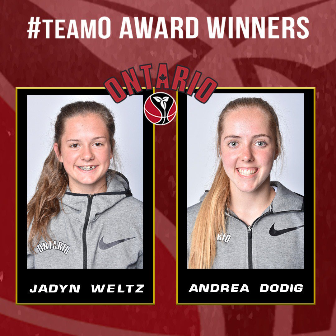 OBABBall's tweet photo. Congratulations to Team Ontario members Jadyn Weltz and Andrea Dodig  as the recipients of the 2018 Hazel Miner Award

READ MORE ➡️ https://t.co/xMtY9Vhmij 

#TeamO  #OwnTheCourt  #OntariosVeryOwn https://t.co/GfdltAdoBn