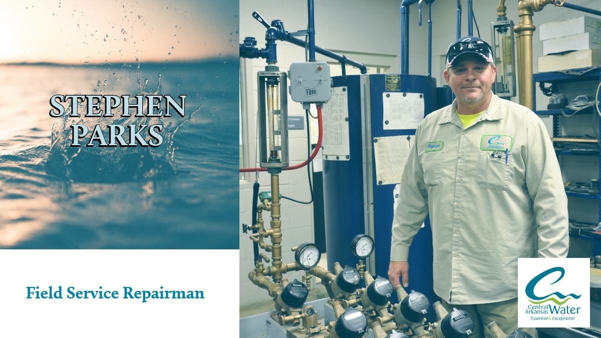 CARKW's tweet photo. This week’s featured employee, Stephen Parks, created a special tool to assist with our meter change out program in Maumelle that increased efficiency and customer service. Check out his #teammemberprofile here: https://t.co/WL4pEAv59Z #weareCAW https://t.co/OvWPBNKgBi