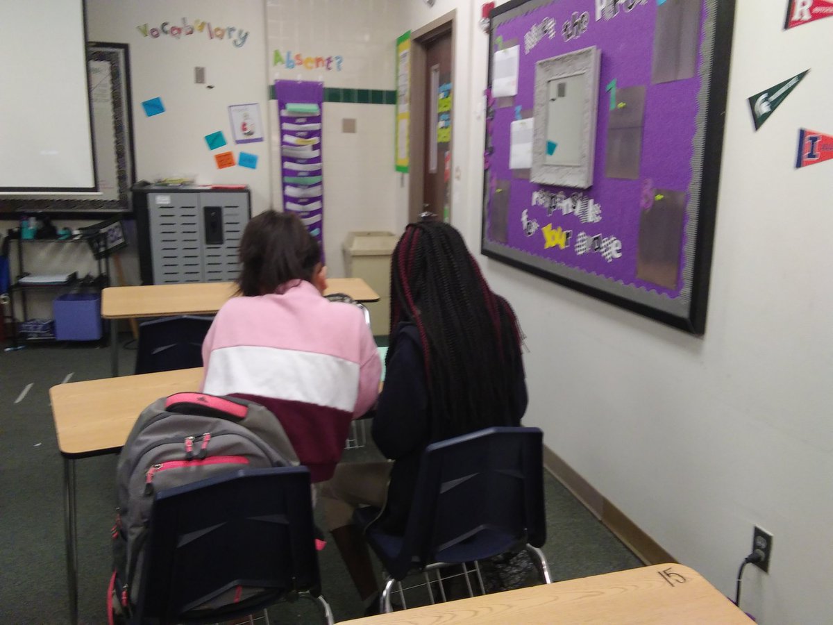 LizL0vesMath's tweet photo. Two heads are better than one. Students partnering up to reflect on their assessments in Ms. Swallow's class at Webb MS. #collaboration #reflection #howdoyouWICOR @Webb_Bears @gisdlearning @AVIDGISD https://t.co/f7q04T1pjC