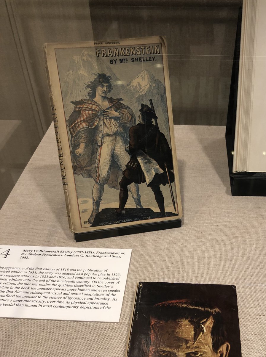 uoftalumni's tweet image. On display at @Fisher_Library is the first illustrated edition of Frankenstein from 1831 and a yellow back edition from 1818. Both editions contain some of the first images of the monster. 

#uoft #uoftalumni #FisherLibrary #UofTLibraries
