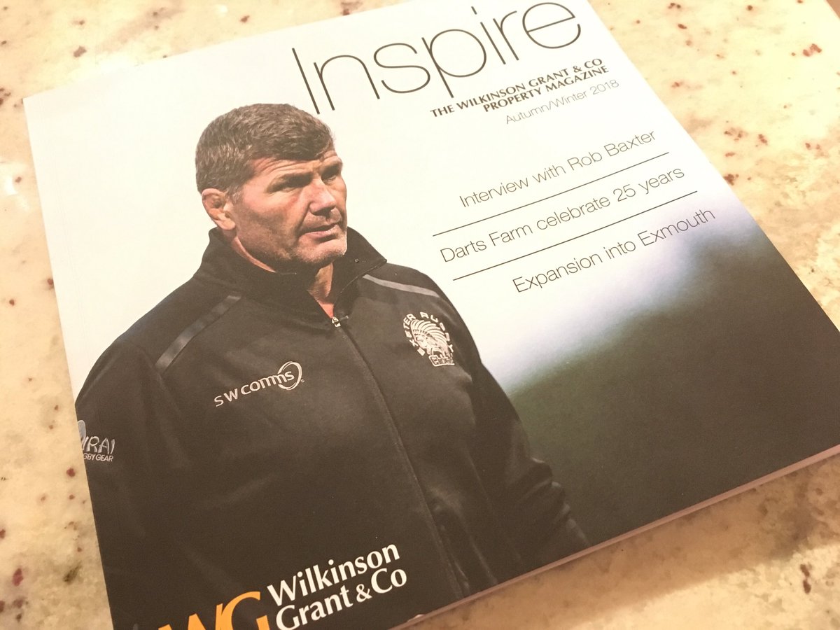 ifmediauk's tweet photo. My interview with #RobBaxter @ExeterChiefs in the latest @WilkinsonGrant Inspire magazine #writing #rugby https://t.co/Y0AFmBfFyI