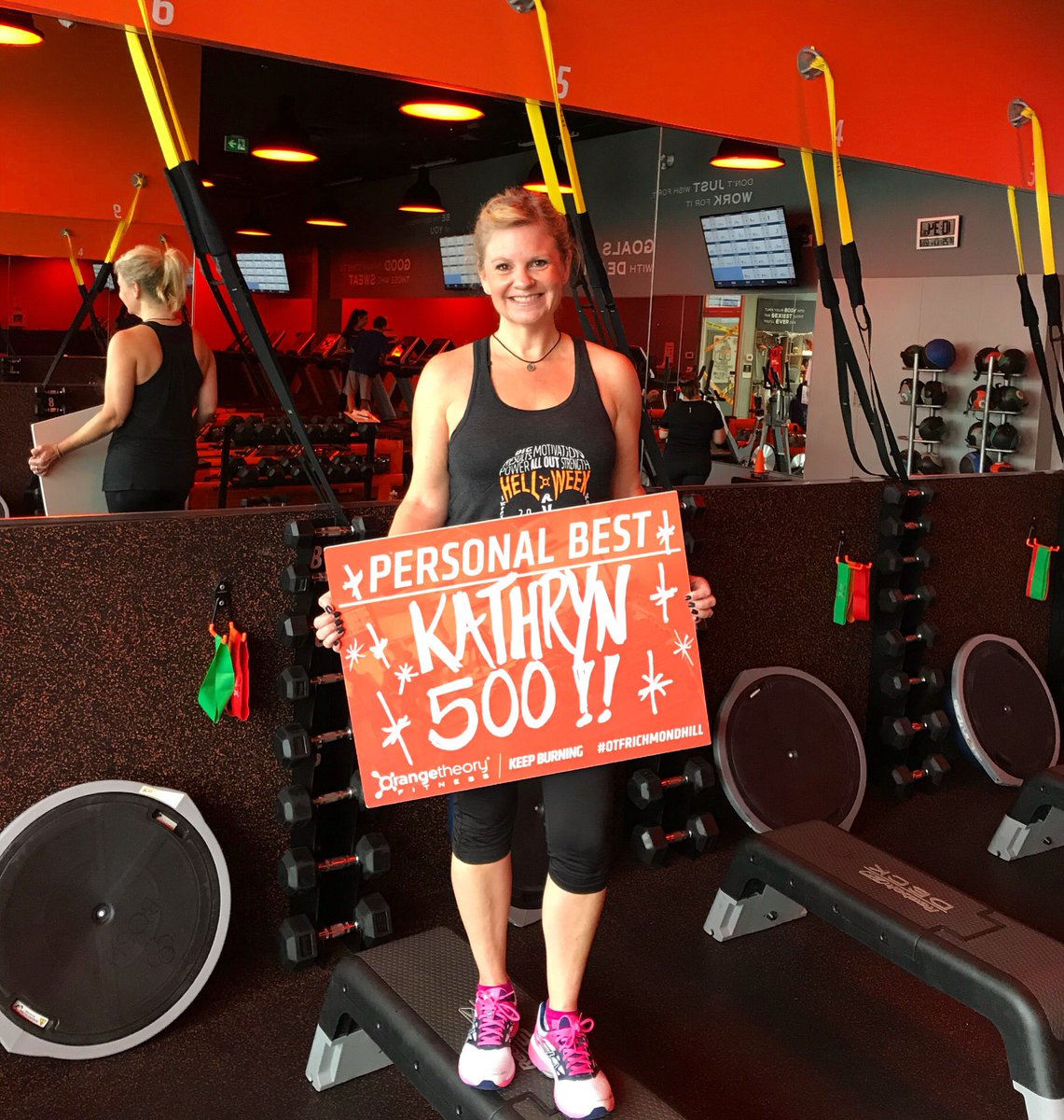 H2OKathryn's tweet image. It only seems fitting that I would celebrate my 500th workout at OTF on day 6 of hell week and on my 45th bday! Thank you @OTFRichmondHill for 500 amazing workouts👊You are the most supportive and encouraging community and I can’t wait for my next 500!#otfhellweek #otflove