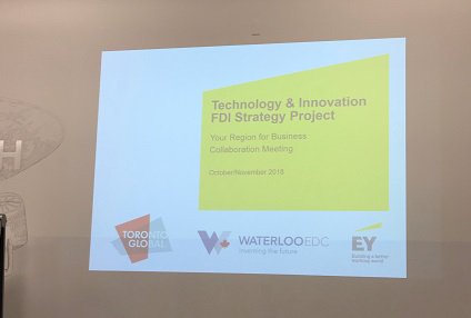rbolton's tweet photo. Attended the Tech & #innovation Focus Group Session this morning at @Communitech put on by @EYCanada @Toronto_Global @WaterlooEDC Great discussion around the innovation corridor and attracting foreign direct investment. #AMSupercluster #AMSHalton @MiltonChamber https://t.co/GuibhuJsiJ