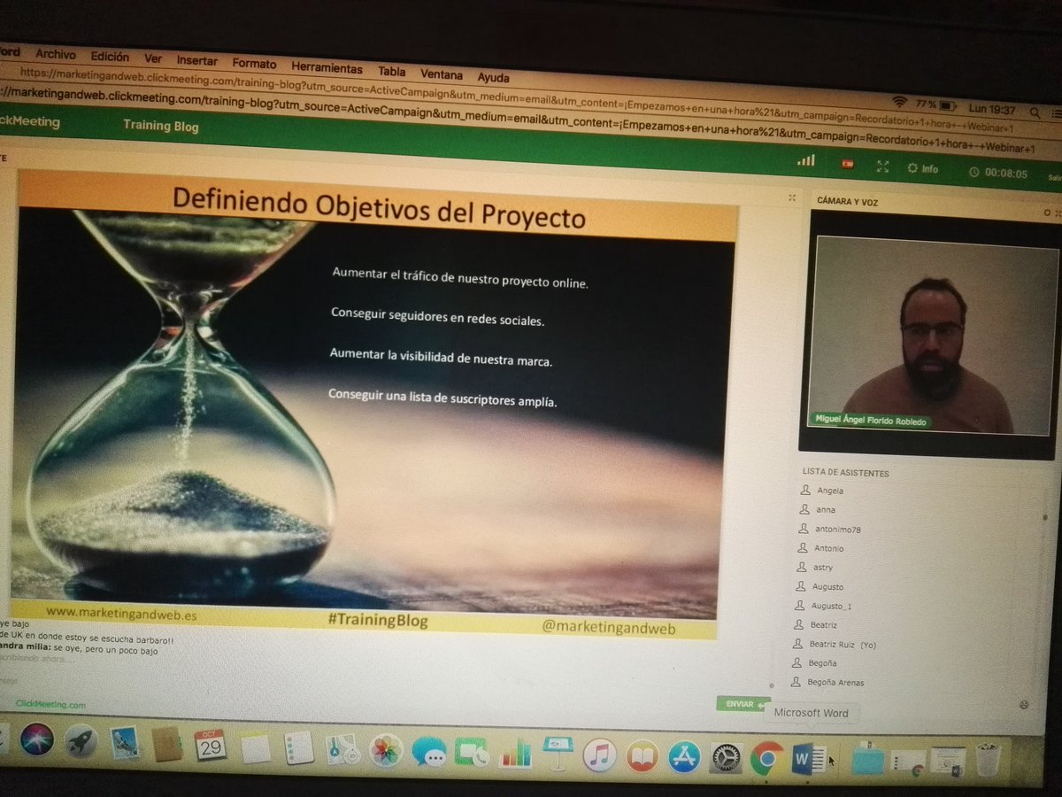 BeatrizCorvillo's tweet image. Vamos a ver qué nos cuenta @miguelfloro en el primer webinar de #trainingblog 🙃