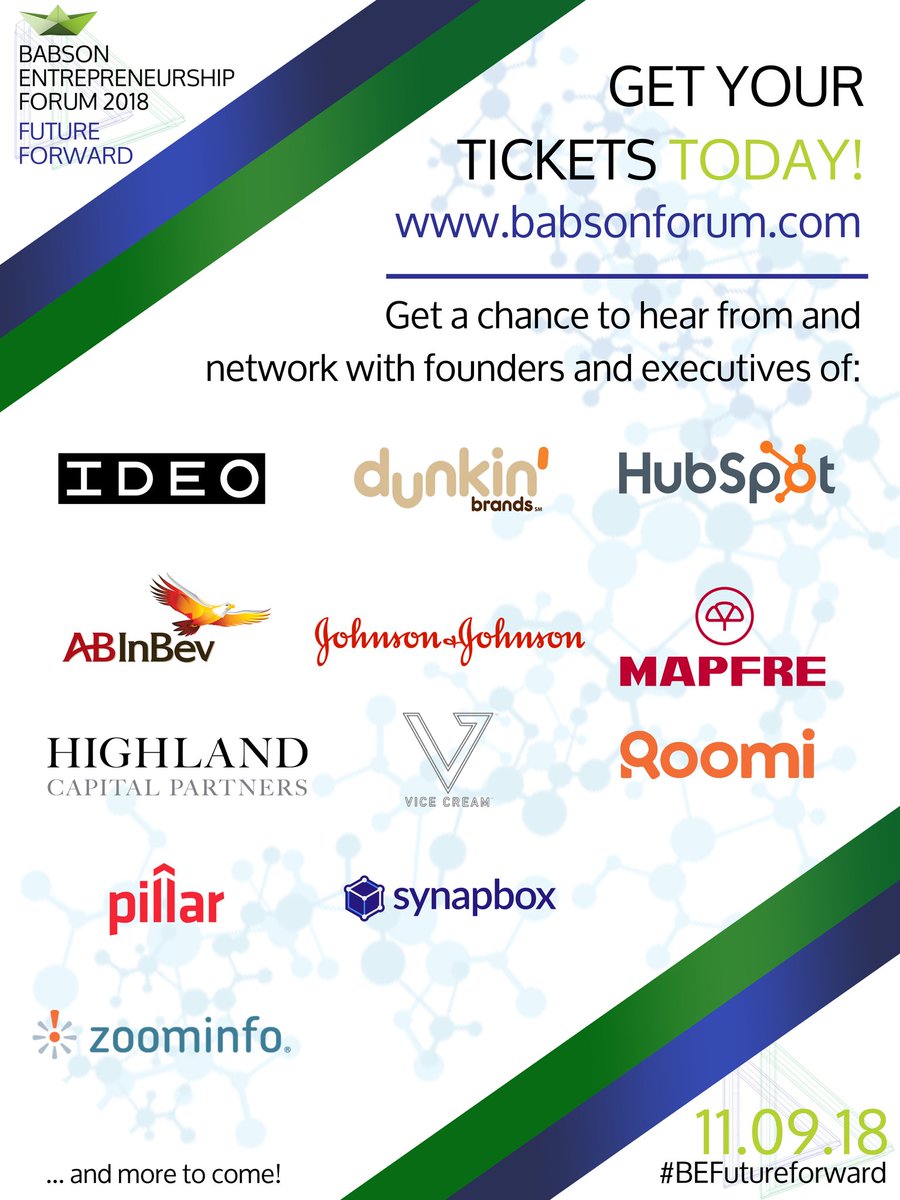 BabsonForum's tweet photo. Get your tickets today! Babson Entrepreneurship Forum - 11.09.18
#babson #befutureforward #bef2018 #Entrepreneurship https://t.co/CXcx7rUZrB