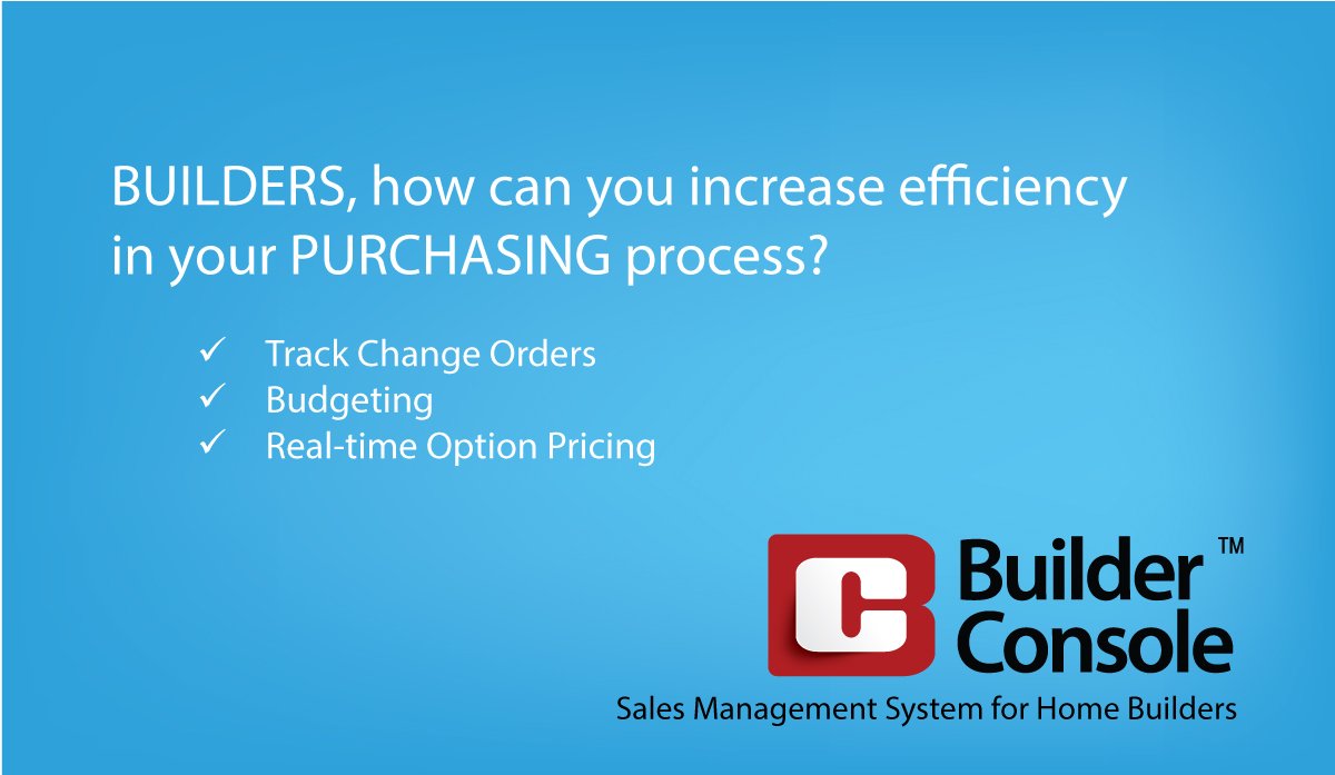 buildersco's tweet photo. The industries most cost-effective custom sales system for home builders. BuilderConsole. Call for a FREE demo! 214.552.5165

#sales #homebuilding #purchasing #salesmanagement https://t.co/AeEwp5Fh2w