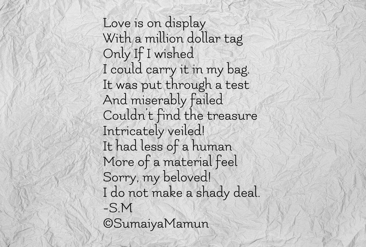 PhdSumaiya's tweet photo. #vss365 #deal #WrittenRiver #PoemTrail #poetrycommunity #life #learningallmylife #Test #ExpectTheUnexpected #todayspoem #today https://t.co/cQ1AgLBlf6