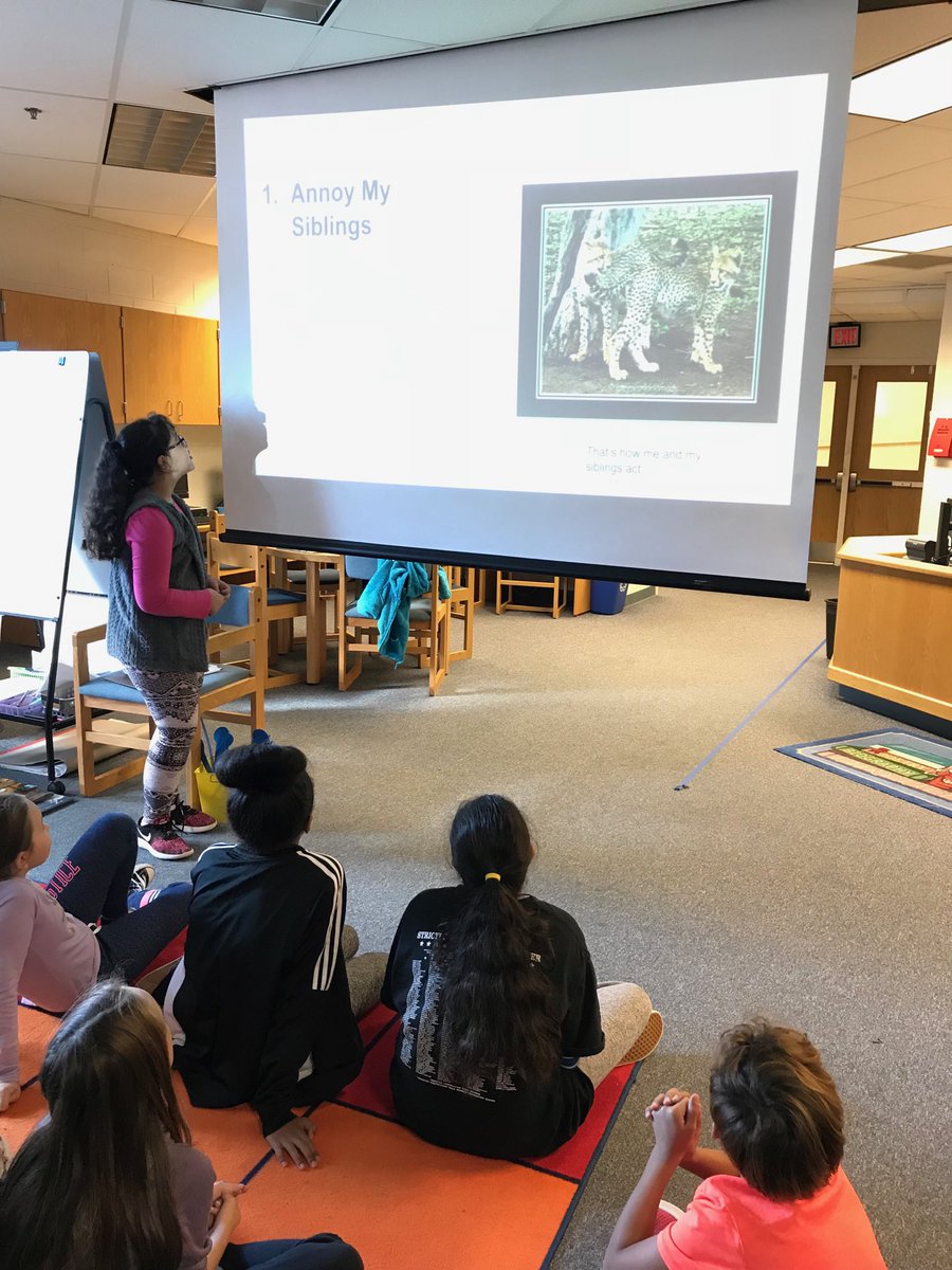 A ⁦<a href="/bushhilles/">Bush Hill Elementary School</a>⁩ 5th graders speaking in a purposeful manner to inform, influence, motivate or entertain listeners #FCPSPOG ⁦<a href="/SusanTarabishi/">Susan Tarabishi</a>⁩