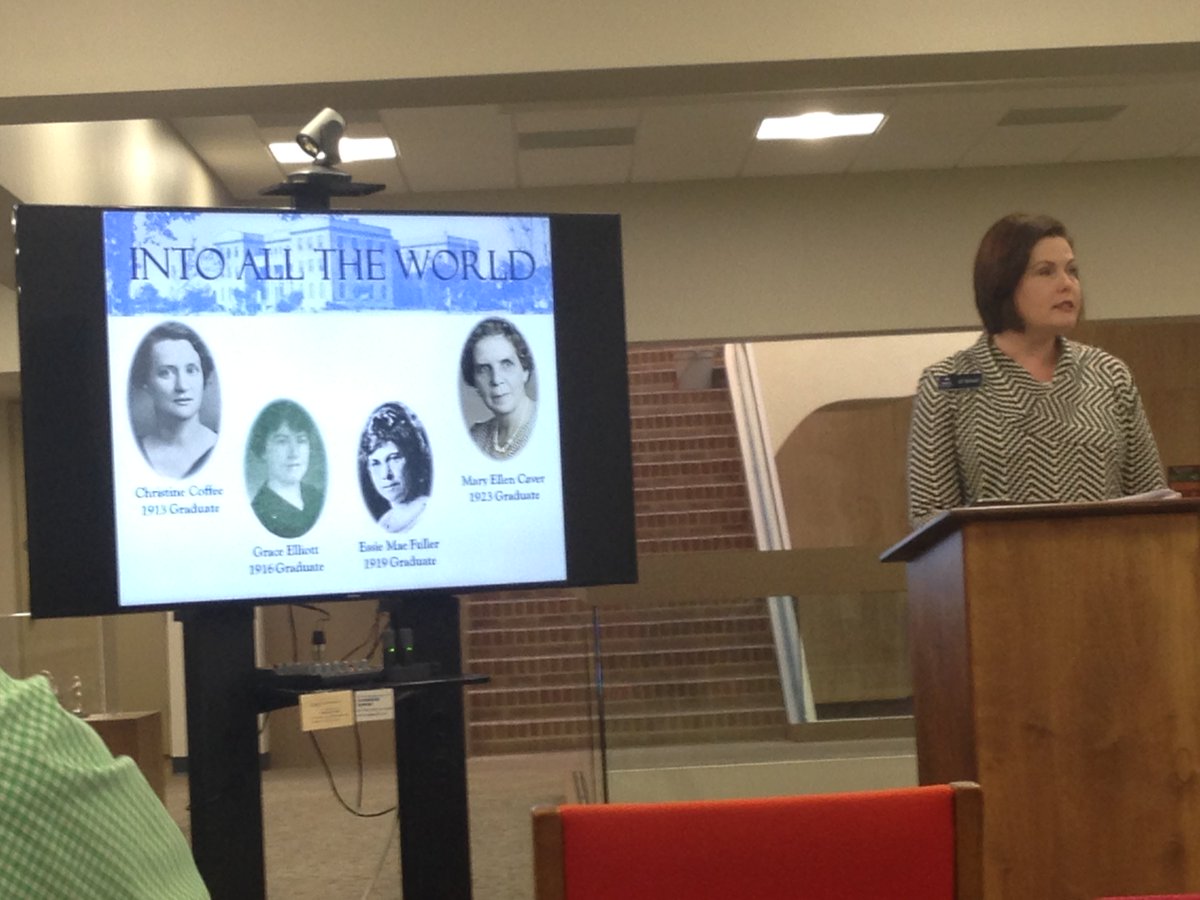 CharlesHuckaby's tweet photo. Great insight on the history of @swbts training women for kingdom service at @jillbotticelli 's Archive Talk "Our Home on the Hill: A History of the Baptist Woman's Missionary Training School." #swbtsarchives https://t.co/nbrCQ3aMNR