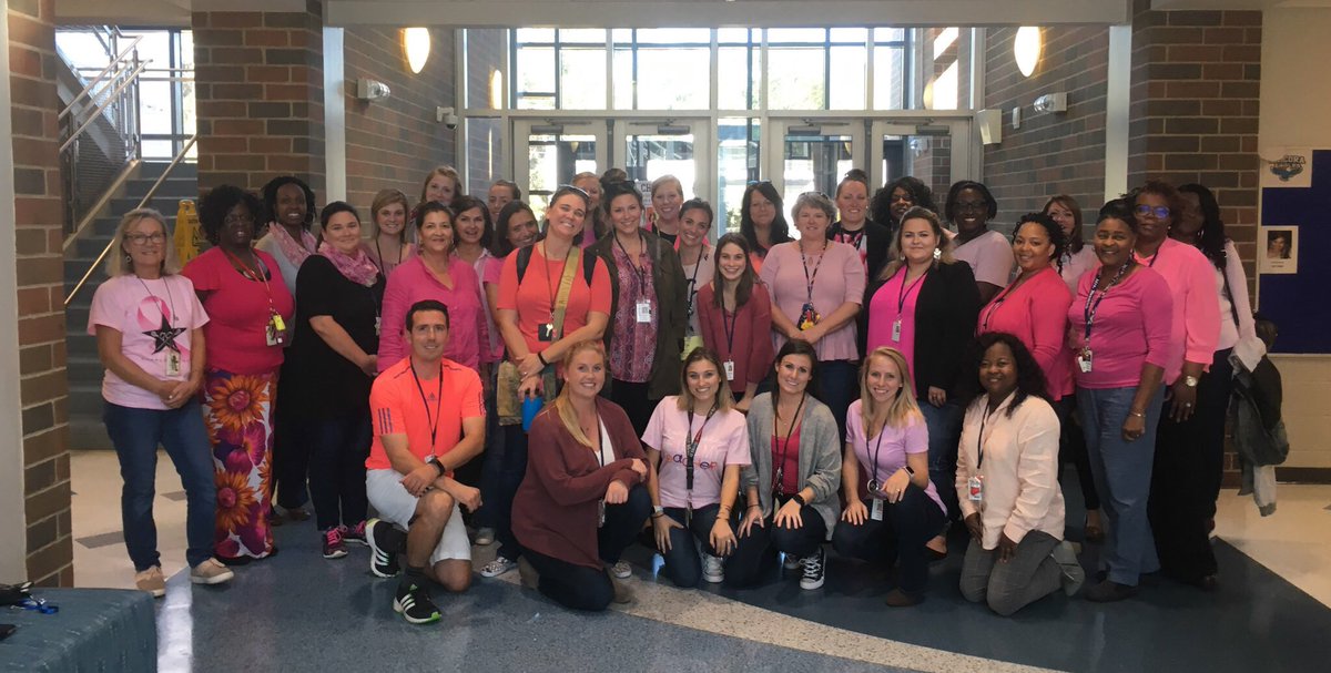 ChicoraEagles's tweet photo. Chicora wears pink for breast cancer awareness! 🎀💗🌸 #ThisIsCCSD https://t.co/8zkstXbFx4
