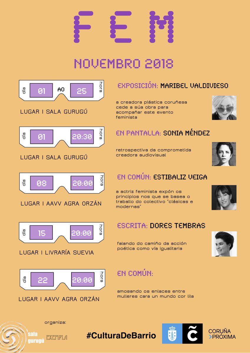 Cultura_Coruna's tweet photo. #CulturaDeBarrio | O Festival Escena de Muller propón distintas actividades para dinamizar a Agra do Orzán. Esta semana, o xoves 8 ás 20.00 horas, terá lugar a charla do colectivo feminista "Clásicas e modernas", que abordará a situación das mulleres no ámbito da cultura #FEM2018 https://t.co/NMSrdD3DsP
