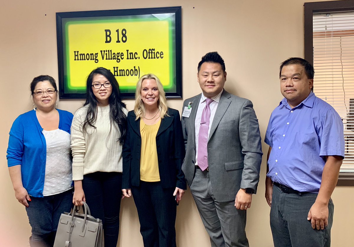 KarinHousley's tweet photo. A great visit to Hmong Village &amp; Hmongtown in St. Paul this morning. Thanks @yelemisyang for the tour! 1/ https://t.co/iImI25i0sS