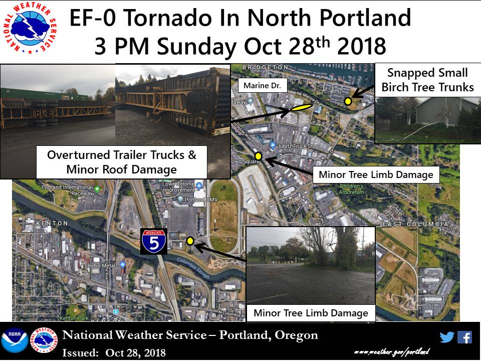 Nws Portland On Twitter First Confirmed Tornado Ef0 In