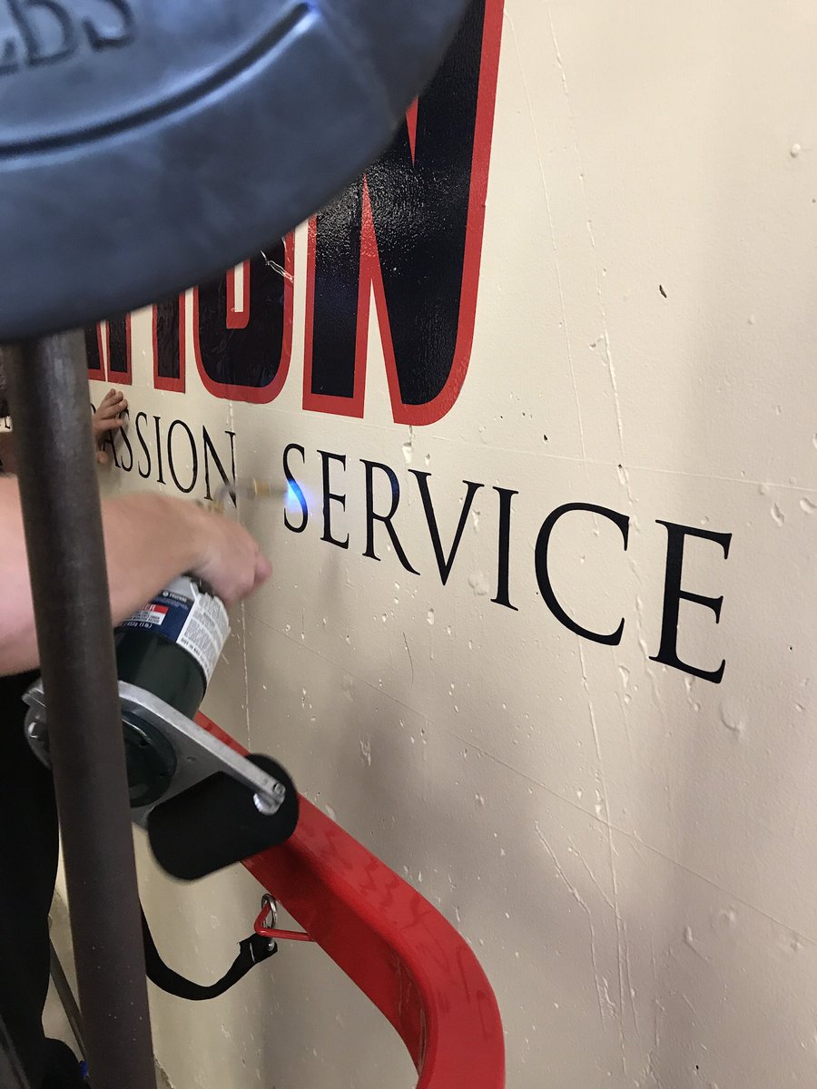 GAMETIMEbrand's tweet photo. New Kennedy Catholic Weight Room Branding. This concrete wall was tricky but turned out nice. Fun to work with Sam Reed’s new Lancer Vision @OurLancerNation #LancerStrong https://t.co/FRnC5Gu5wl