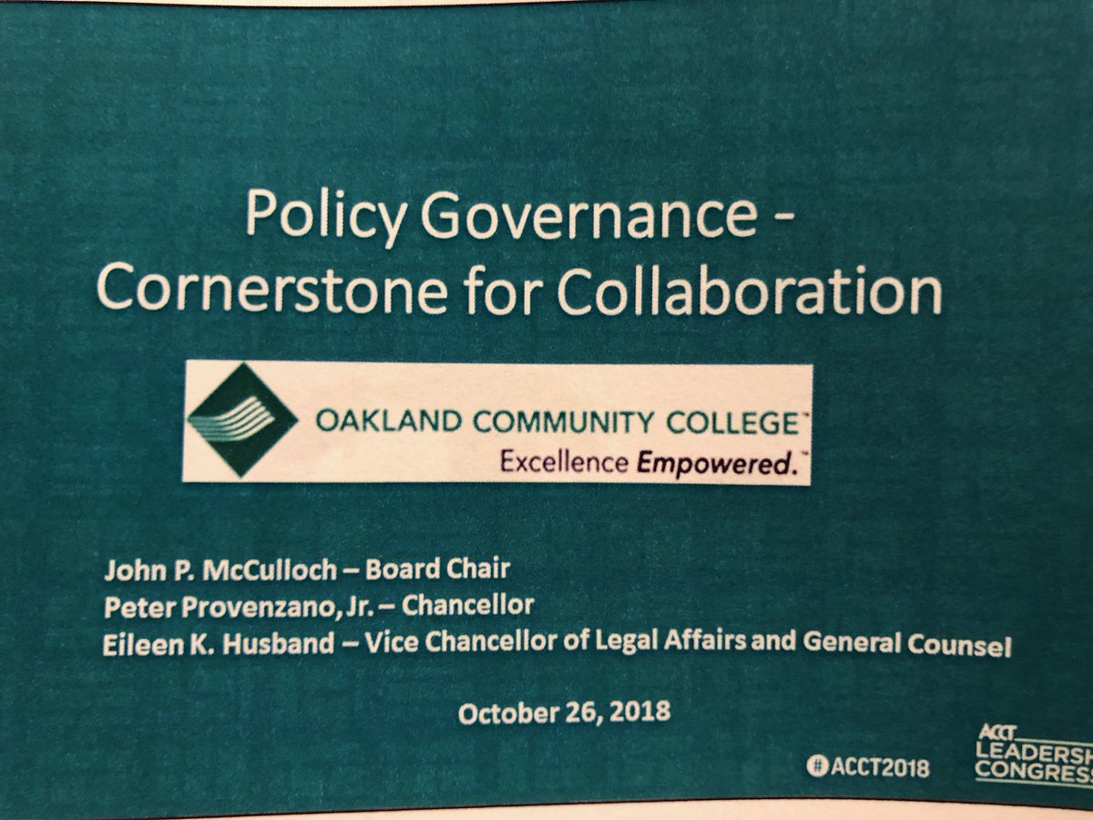 OCCollege's tweet photo. #OCCollege Board Chair John McCulloch, Chancellor Peter Provenzano and Vice Chancellor for Legal Affairs Eileen Husband presented at the #ACCT2018 (Association of Community College Trustees) national conference in New York. “We were a hit,” Provenzano said. https://t.co/eRd4fcEyES