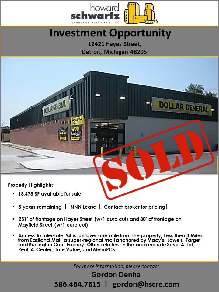 RetailHowie's tweet image. Just sold! Say hello to your new neighbors #detroit ! 

#howardschwartzcommercialrealestate #realestate #dollargeneral #sold #investmentproperty