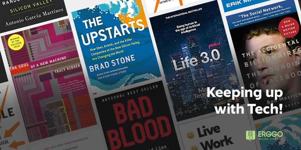 ErggoUs's tweet image. To #keepupwithtech, check out these #books: #LiveWorkWorkDie, #BadBlood, #TheAccidentalBillionaires, #HatchingTwitter et al. #technologies #tech #readinglist bit.ly/2z8PTR6