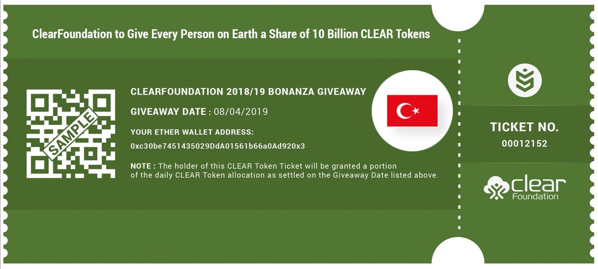 In honor of Turkey's Independence Day all citizens can get one free CLEAR Token Community Bonanza Giveaway ticket using this special link. Make sure to sign up for both a free account and free wallet before using your free ticket.
clearfoundation.co.nz/bonanza?key=F3…
