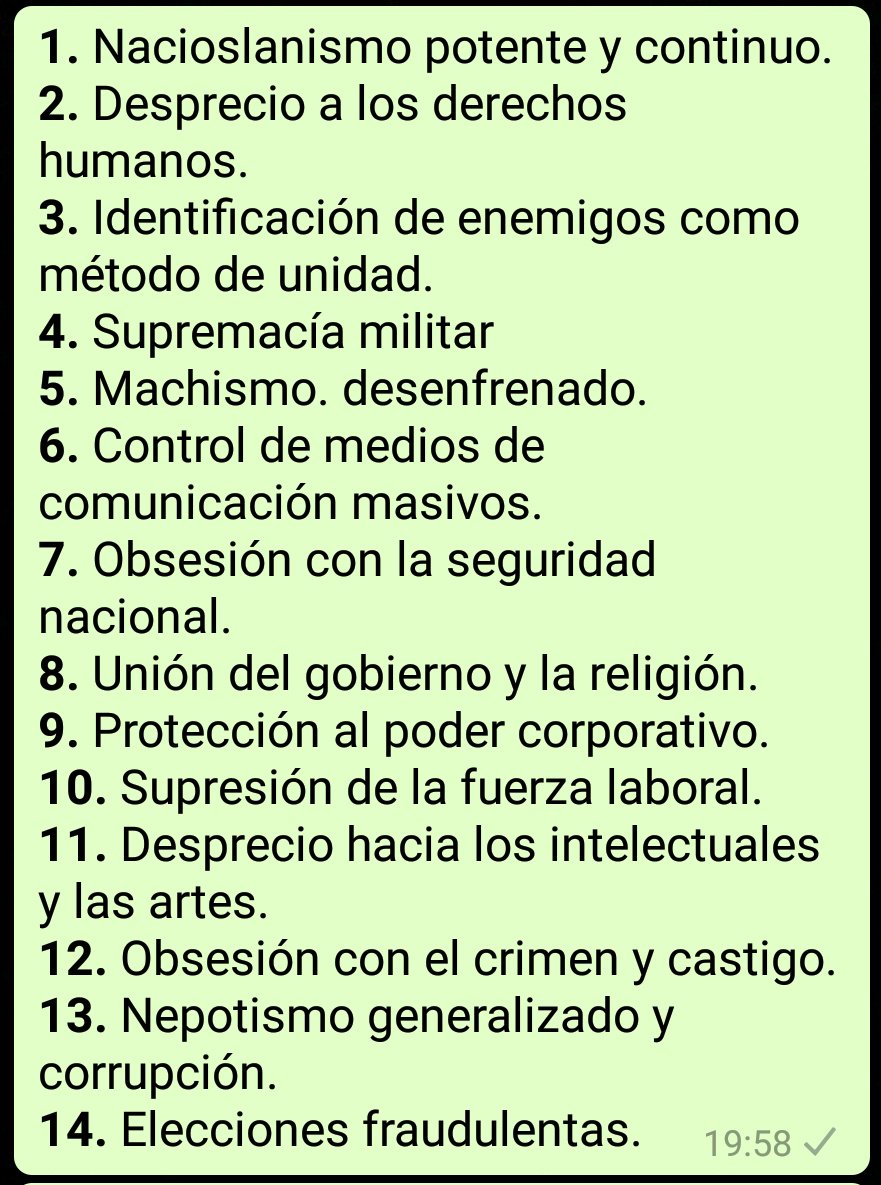 hromerock's tweet photo. INDICIOS TEMPRANOS DEL FASCISMO https://t.co/iVdAbHA8Q0