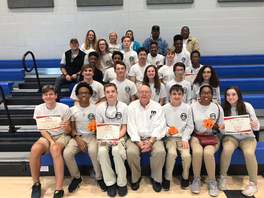 BrewTechMagnet's tweet photo. #BrewTechMagnet Robotics took 5 robots, 22 students to Auburn High School Saturday to compete in their Spooky on the Plains VEX “Turning Point Tournament”. We brought home One Excellence Award, One Tournament Champions Awards and One Design Award. #MPSmovingforward @MPSAL https://t.co/HGe76hc9Qk